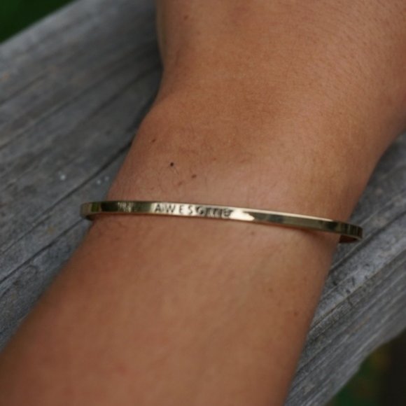 "AWESOME" Silver & Gold Bracelets - Picture 3 of 3